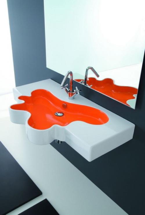 ιδέες μπάνιου νεροχύτη splash disegno ceramica