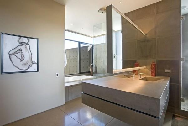 Κομψές ιδέες εσωτερικού σχεδιασμού μπάνιου γυάλινοι τοίχοι κεραμίδια μινιμαλιστικά