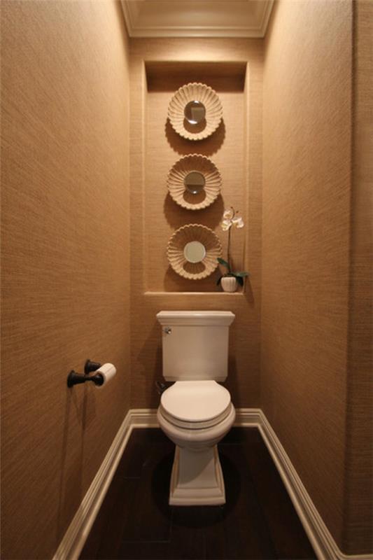 καθρέφτης διακόσμησης ανακαίνισης μπάνιου με floral πλαίσιο