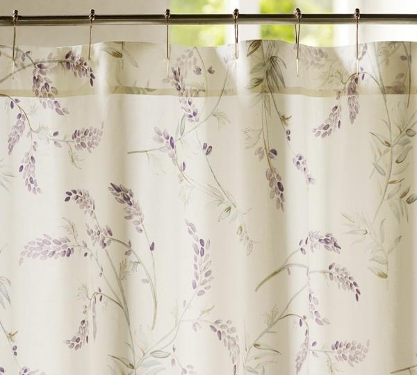 κουρτίνα μπάνιου floral μοτίβα φρέσκο ​​μοτίβο