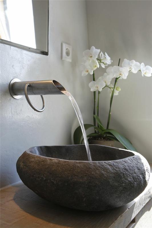 βρύση μπάνιου ρουστίκ ιδέες διακόσμησης μπάνιου βρύση νεροχύτη