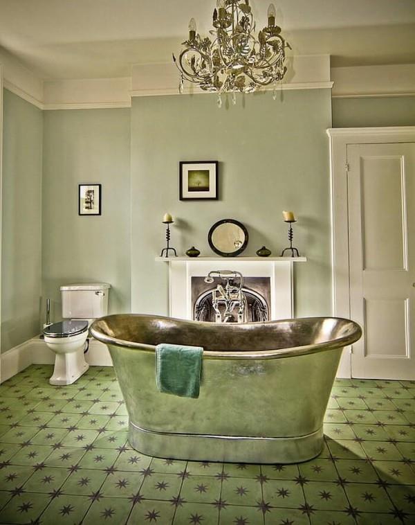 μπάνιο σχεδιασμό αντίκες και πράσινο