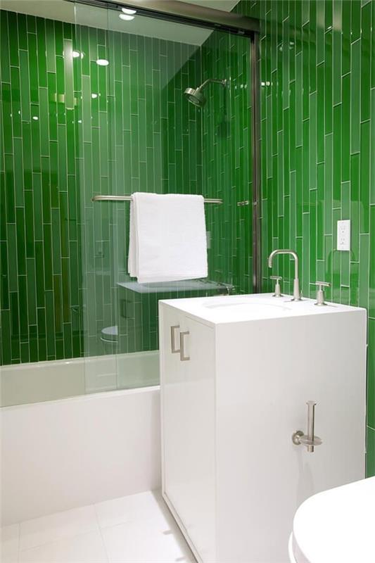 σχεδιασμός μπάνιου εξωτικό πράσινο
