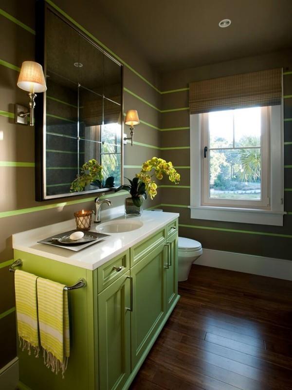 σχεδιασμός μπάνιου πράσινο ντουλάπι