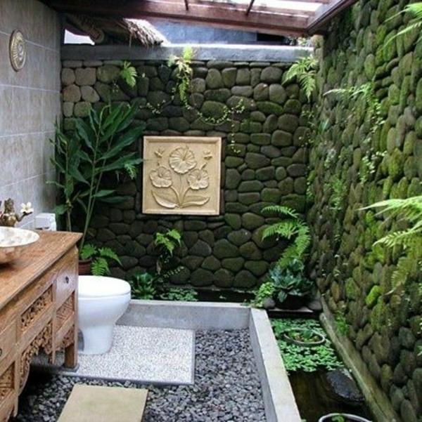 πέτρες επίπλων σχεδιασμού εξωτερικού μπάνιου