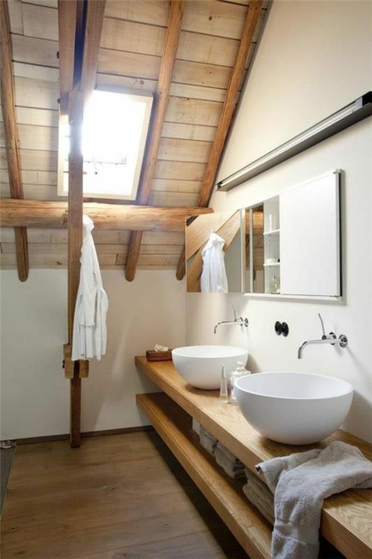 σχεδιασμός μπάνιου μικρός καθρέφτης σχεδιασμού ξύλου μπάνιου