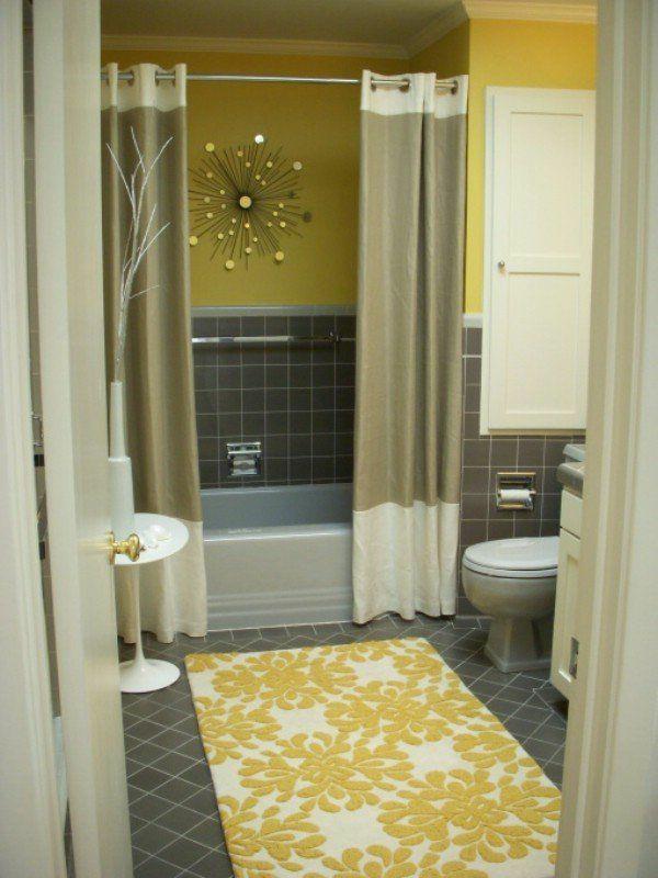 χαλάκι μπάνιου πλακάκια δαπέδου μπάνιου χαλιά μπάνιου κίτρινα