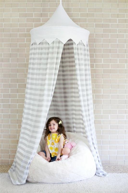 σκέπαστρα ιδέες δωματίων κοριτσιών παιδικών κρεβατιών μαξιλάρια δαπέδου