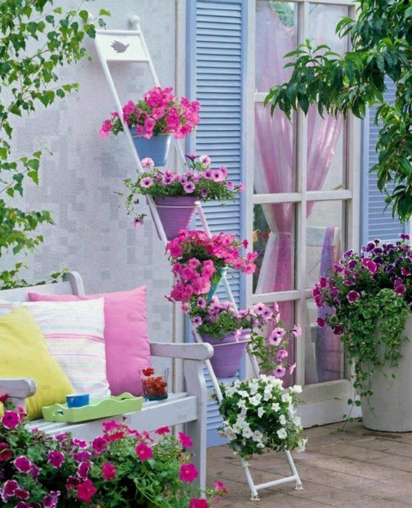 μπαλκόνι φύτευση λουλούδι κουτί σκάλα