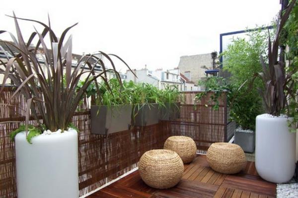 φυτά μπαλκονιού σχεδιασμός κήπου σκαμπό μπαστούνι