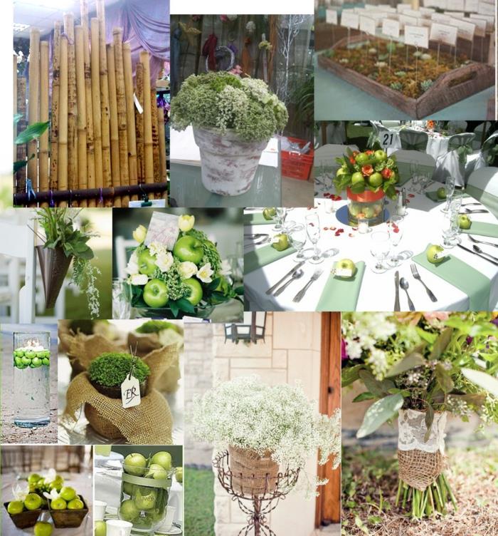 μπαμπού διακόσμηση μπαμπού πόλοι ιδέες τραπέζι διακοσμήσεις φυτά διαχωριστικά φρούτων δωματίου