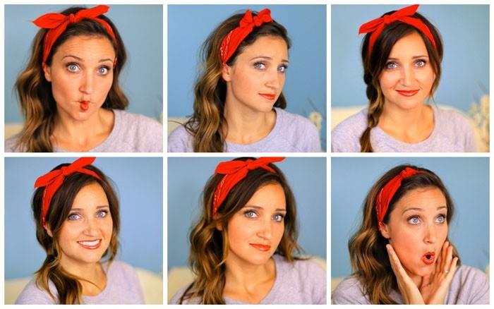 γραβάτα χτενίσματα bandana bandan