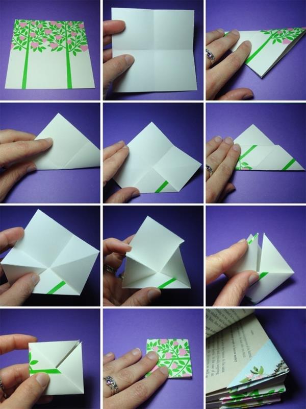 οι σελιδοδείκτες οδηγιών χειροτεχνίας δημιουργούν ιδέες χειροτεχνίας με χαρτί