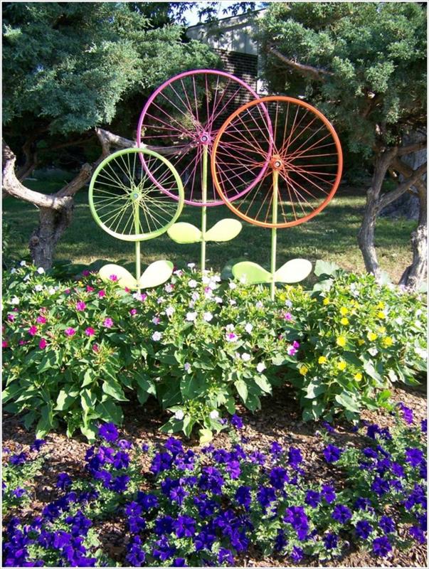 ιδέες διακόσμησης ιδέες διακόσμησης DIY ιδέες επίπλωση παραδειγμάτων ιδέες για τις πλευρές του ποδηλάτου στον κήπο