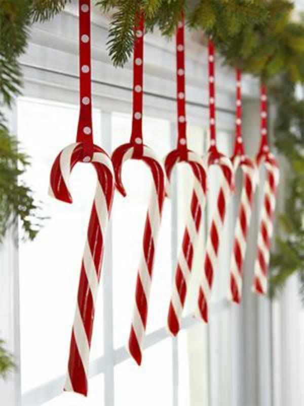 tinker ιδέες παράθυρο Χριστούγεννα λευκό κόκκινο ντεκό γλυκό