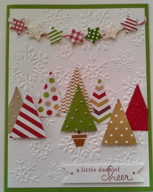ιδέες χειροτεχνίας για χριστουγεννιάτικες χριστουγεννιάτικες κάρτες με χαρτί
