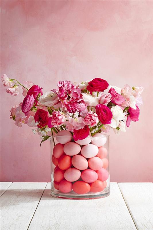 μπερδεμένες ιδέες άνοιξη Πασχαλινή διακόσμηση χρωματιστές ιδέες πασχαλινά αυγά λουλούδια