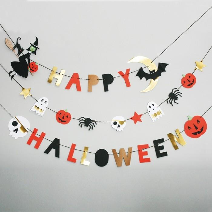 ιδέες χειροτεχνίας halloween deco αλυσίδα φτιάξτε μόνοι σας