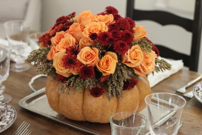 tinker ιδέες φθινοπωρινά διακοσμητικά τραπέζια κολοκύθα φθινοπωρινά λουλούδια
