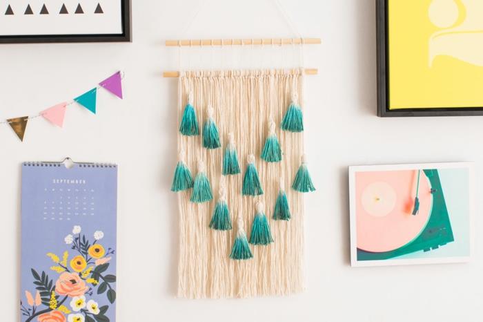 DIY ιδέες χειροτεχνίας διακοσμητικές ιδέες IDeen bobble tassel gradient