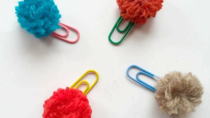 Φτιάξτε μόνοι σας ιδέες διακόσμησης bobble DIY IDeen bobble tassel clip clip