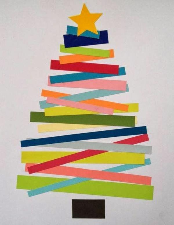 ιδέες χειροτεχνίας χριστουγεννιάτικα πολύχρωμα απορρίμματα χαρτιού