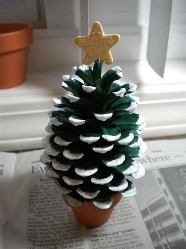 ιδέες χειροτεχνίας χριστουγεννιάτικα κουκουνάρια φτιάξτε το δικό σας χριστουγεννιάτικο δέντρο