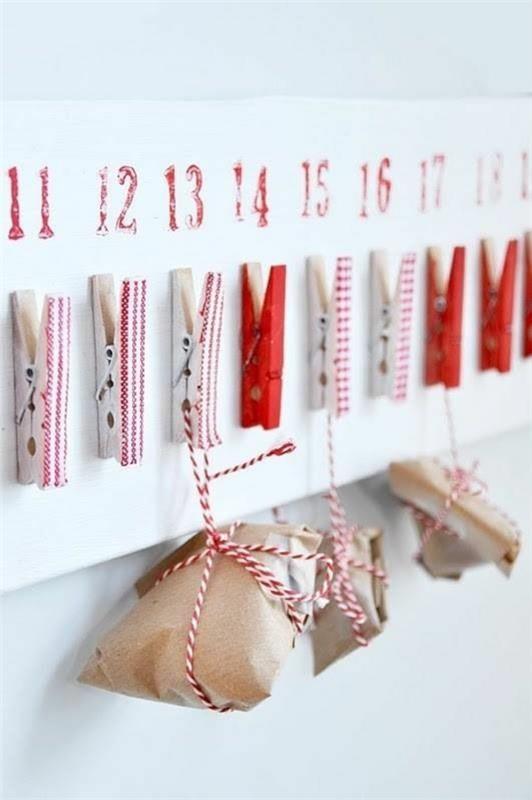 ιδέες χειροτεχνίας χριστουγεννιάτικα μανταλάκια ιδέες δώρου ημερολογίου