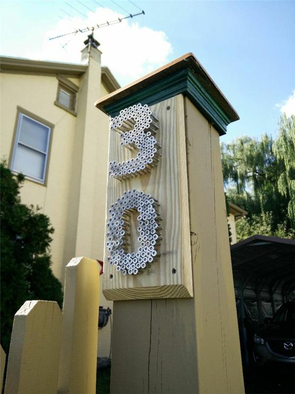 ιδέες χειροτεχνίας διακόσμηση σπιτιού δημιουργικές βίδες αριθμός σπιτιού χωρίς σκουριά