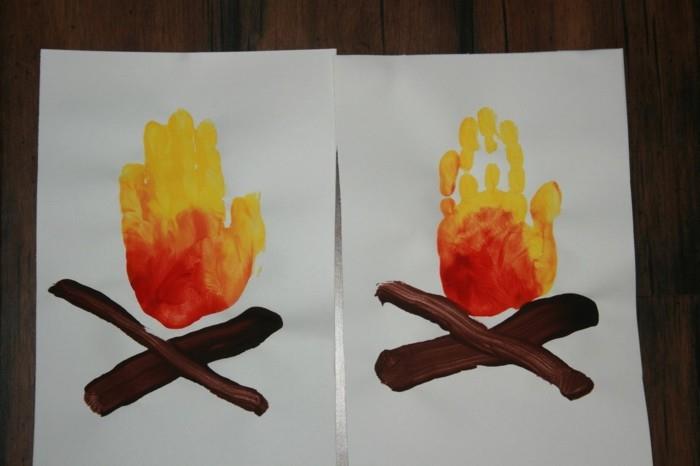 χειροτεχνίες με παιδιά δημιουργική ιδέα για τη φωτιά