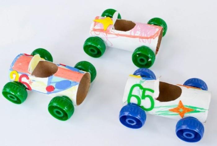 tinker με χαρτί τουαλέτας diy ιδέες διακόσμησης ιδέες tinker με παιδικά αυτοκίνητα