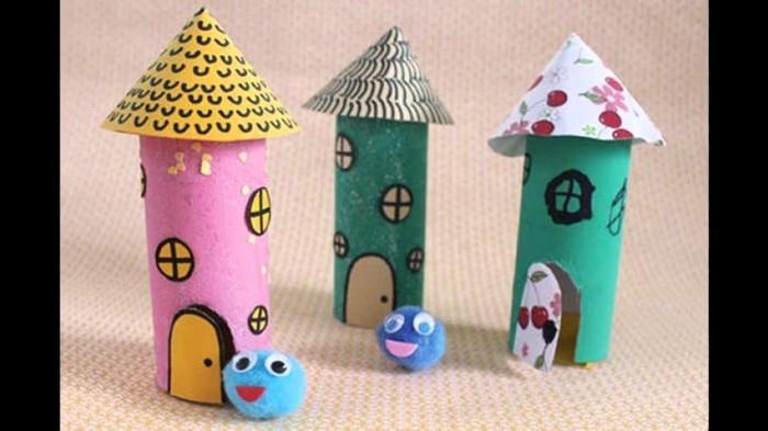 tinker με χαρτί τουαλέτας diy ιδέες διακόσμησης tinker με παιδικά σπίτια
