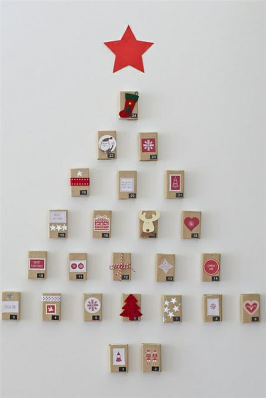 μπερδεμένο με χάρτινο ημερολόγιο έλευσης σχεδιάστε το δικό σας χριστουγεννιάτικο δέντρο