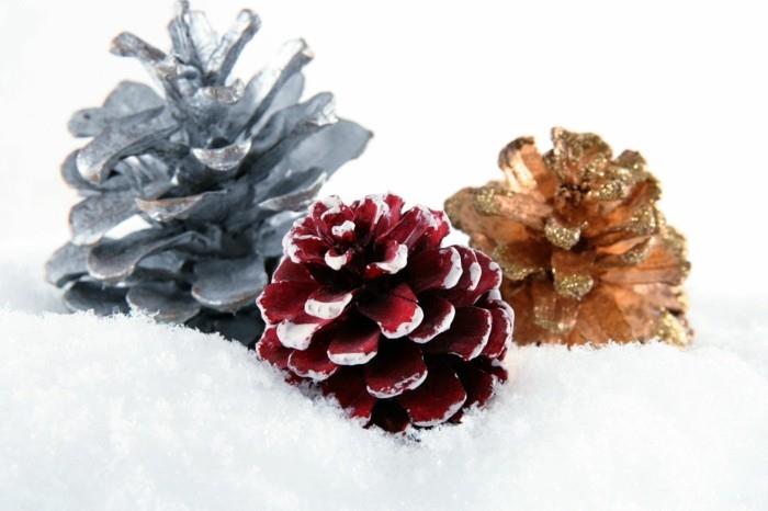 tinker με κώνους χρώμα glitter χριστουγεννιάτικες διακοσμήσεις φτιάξτε μόνοι σας