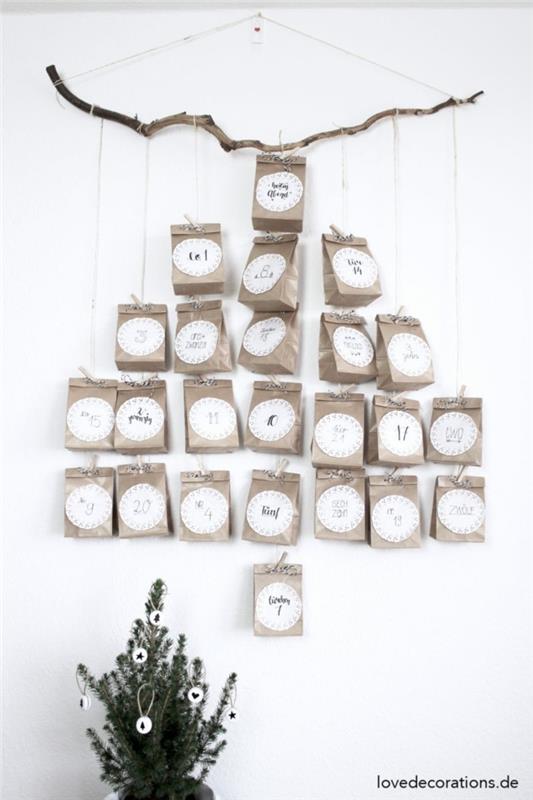 πρότυπα χειροτεχνίας χριστουγεννιάτικο ημερολόγιο έμμετρη κουβέρτα με driftwood