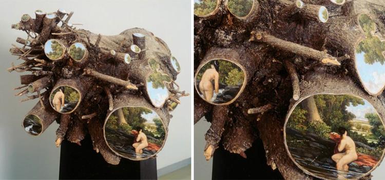 κορμός δέντρου deco βιώσιμη σύγχρονη τέχνη alison moritsugu