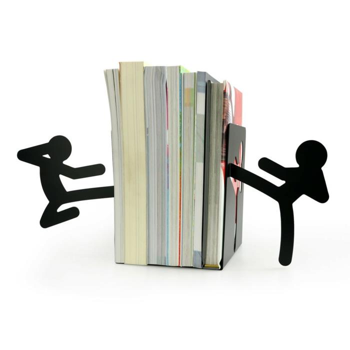 bookends μαύρο μεταλλικό ραβδί φιγούρα καράτε
