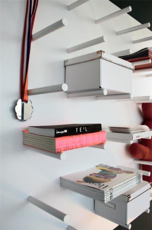 βιβλιοθήκη τοίχου kwan designer shelving systems studio ditte