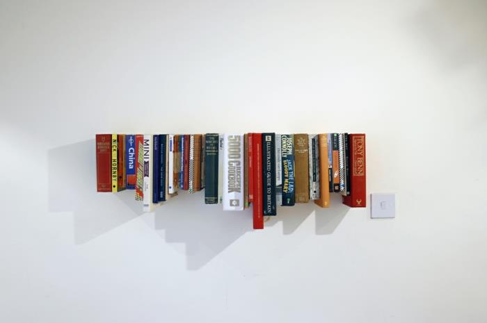 ράφια δημιουργικές ιδέες διαβίωσης βιβλία οργανώνουν τοίχο