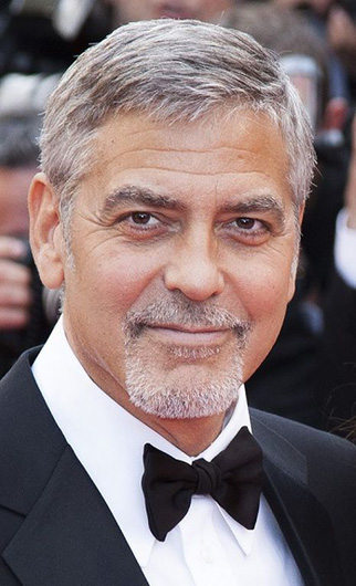George Clooney barzdos stilius