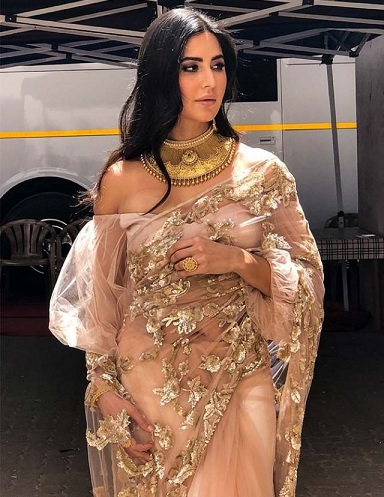 Katrina Kaif Tasarımcı Saree