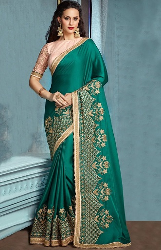 Nakışlı Art Silk Saree