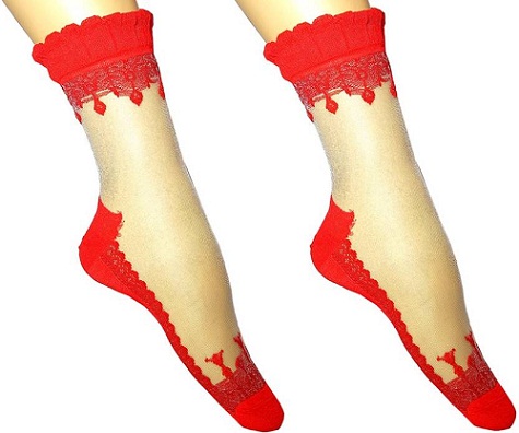 Bilek Boyu Çorap Kırmızı