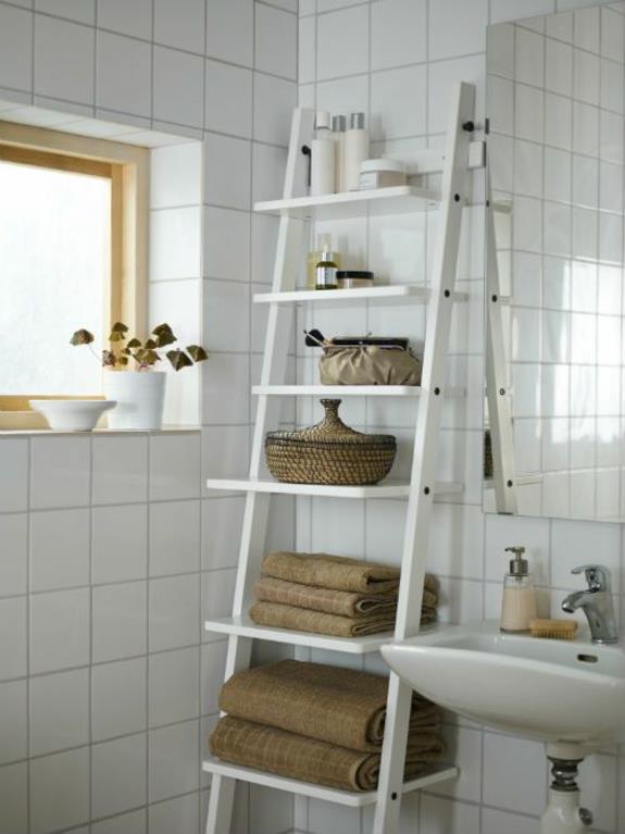 έπιπλα κρεβατιού ξύλινη πετσέτα σκάλα έπιπλα μπάνιου φυσική εμφάνιση
