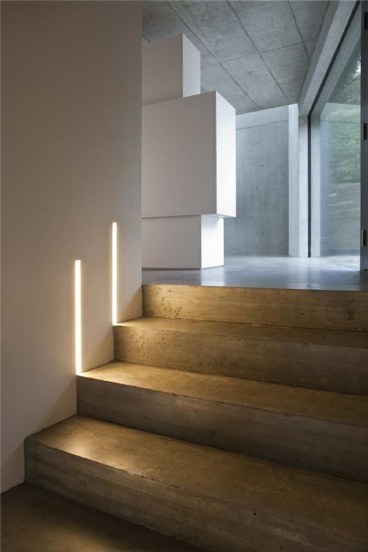 ιδέες φωτισμού led λωρίδες φωτισμού φωτίζουν σκάλες