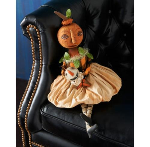 δημοφιλής διακόσμηση αποκριών κούκλα από ξύλο και ύφασμα