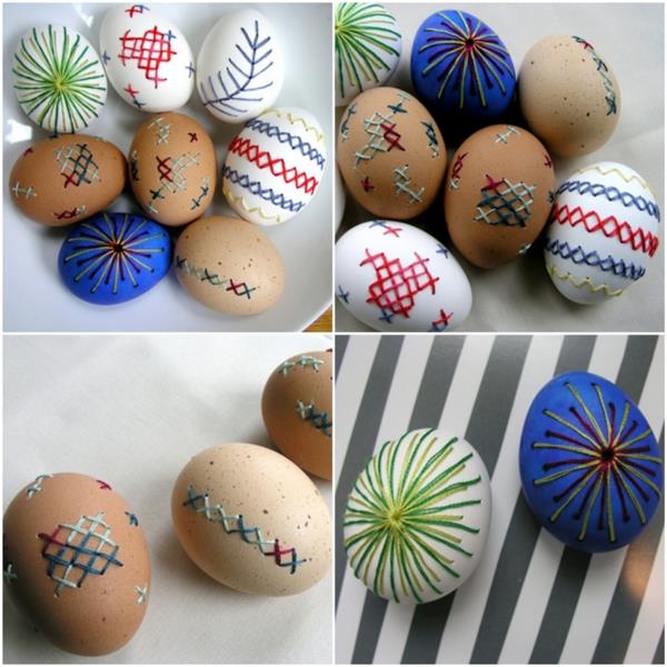 ζωγραφισμένα πασχαλινά αυγά διακοσμούν ιδέες χειροτεχνίας πασχαλινής διακόσμησης