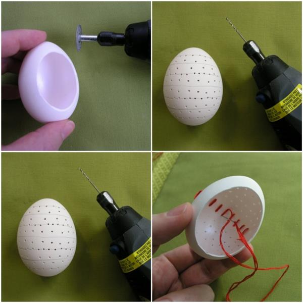 βαμμένα πασχαλινά αυγά σχεδιασμός πασχαλινής διακόσμησης ιδέες χειροτεχνίας τρυπάνι