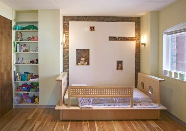 άνετα δροσερά παιδικά κρεβάτια μινιμαλιστική επίπλωση από ξύλινο πλαίσιο