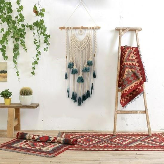 Berber χαλιά macrame διακόσμηση σε στυλ boho